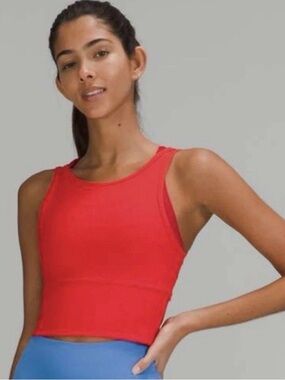 lululemon athletica coral Performance Cropped Tank